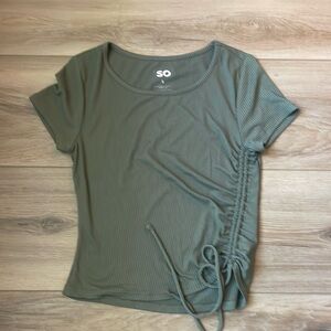 SO Cinch Ribbed Top